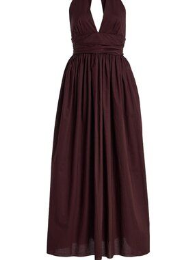 MATTEAU  Plunge Halter Dress